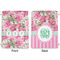 Watercolor Peonies Large Laundry Bag - Front & Back View