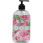 Watercolor Peonies Plastic Soap / Lotion Dispenser (Personalized)