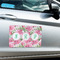 Watercolor Peonies Large Rectangle Car Magnets- In Context