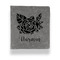 Watercolor Peonies Leather Binder - 1" - Grey (Personalized)