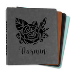 Watercolor Peonies Leather Binder - 1" (Personalized)
