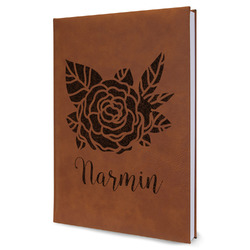 Watercolor Peonies Leather Sketchbook (Personalized)