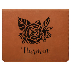 Watercolor Peonies Leatherette 4-Piece Wine Tool Set (Personalized)