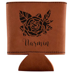 Watercolor Peonies Leatherette Can Sleeve (Personalized)