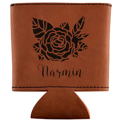 Watercolor Peonies Leatherette Can Sleeve (Personalized)