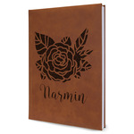 Watercolor Peonies Leatherette Journal - Large - Single Sided (Personalized)