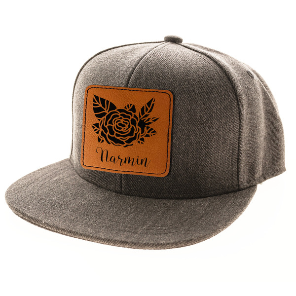 Watercolor Peonies Leatherette Patches - LIFESTYLE (HAT) Square