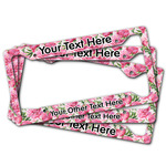 Watercolor Peonies License Plate Frame (Personalized)