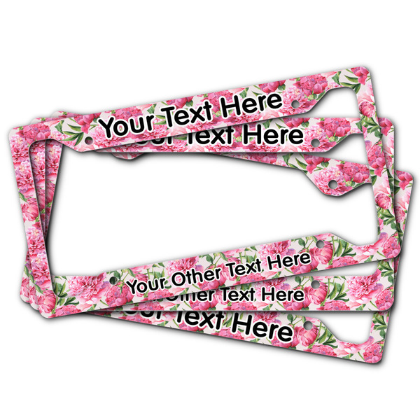 Watercolor Peonies License Plate Frames - (PARENT MAIN)