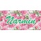 Watercolor Peonies Front License Plate (Personalized)
