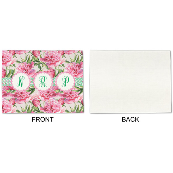 Watercolor Peonies Linen Placemat - APPROVAL Single (single sided)