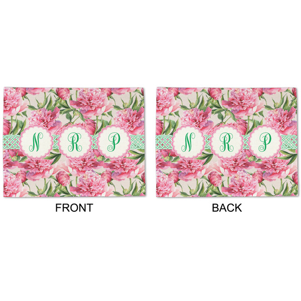 Watercolor Peonies Linen Placemat - APPROVAL (double sided)