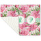 Watercolor Peonies Linen Placemat - Folded Corner (single side)