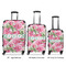 Watercolor Peonies Luggage Bags all sizes - With Handle