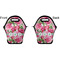 Watercolor Peonies Lunch Bag - Front and Back