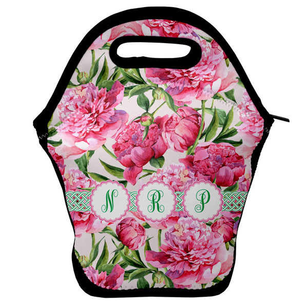 Custom Watercolor Peonies Lunch Bag w/ Multiple Names
