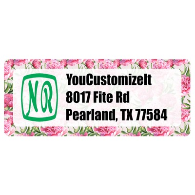 Watercolor Peonies Return Address Labels (Personalized)