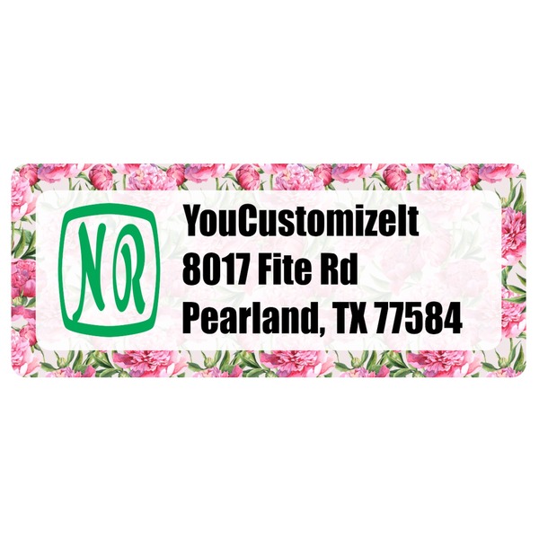 Custom Watercolor Peonies Return Address Labels (Personalized)