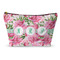 Watercolor Peonies Makeup Bag - Small - 8.5"x4.5" (Personalized)