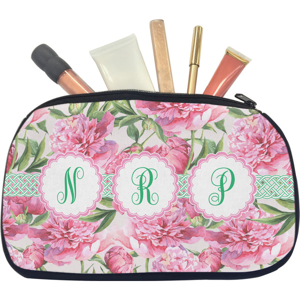 Watercolor Peonies Makeup Bag Medium