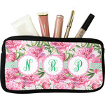 Watercolor Peonies Makeup / Cosmetic Bag - Small (Personalized)