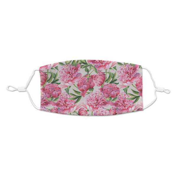 Custom Watercolor Peonies Kid's Cloth Face Mask - Standard