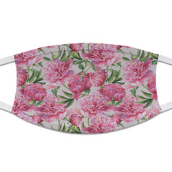Watercolor Peonies Cloth Face Mask (T-Shirt Fabric)