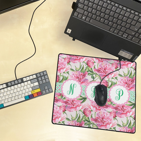 Watercolor Peonies Medium Gaming Mats - LIFESTYLE