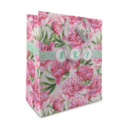 Watercolor Peonies Medium Gift Bag (Personalized)