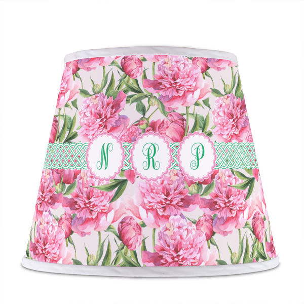 Watercolor Peonies Poly Film Empire Lampshade - Front View