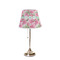 Watercolor Peonies Poly Film Empire Lampshade - On Stand