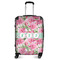Watercolor Peonies Suitcase - 24" Medium - Checked (Personalized)