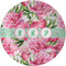 Watercolor Peonies Melamine Plate 8 inches