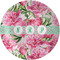 Watercolor Peonies Melamine Plate (Personalized)