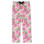 Watercolor Peonies Mens Pajama Pants - 2XL