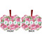 Watercolor Peonies Metal Benilux Ornament - Front and Back (APPROVAL)