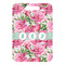 Watercolor Peonies Metal Luggage Tag - Front Without Strap