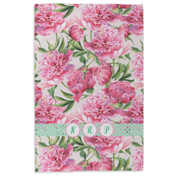 Watercolor Peonies Microfiber Dish Towel - APPROVAL