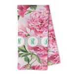 Watercolor Peonies Kitchen Towel - Microfiber (Personalized)