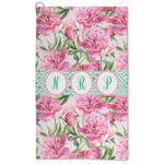 Watercolor Peonies Microfiber Golf Towel (Personalized)