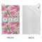 Watercolor Peonies Microfiber Golf Towels - Small - APPROVAL