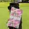 Watercolor Peonies Microfiber Golf Towels - Small - LIFESTYLE