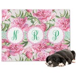 Watercolor Peonies Dog Blanket (Personalized)
