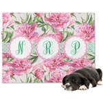 Watercolor Peonies Dog Blanket - Regular (Personalized)