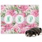Watercolor Peonies Dog Blanket - Regular (Personalized)