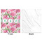 Watercolor Peonies Minky Blanket - 50"x60" - Single Sided - Front & Back