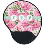 Watercolor Peonies Mouse Pad with Wrist Support