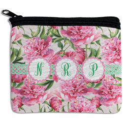 Watercolor Peonies Rectangular Coin Purse (Personalized)