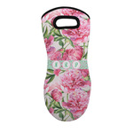 Watercolor Peonies Neoprene Oven Mitt w/ Multiple Names