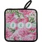 Watercolor Peonies Pot Holder w/ Multiple Names